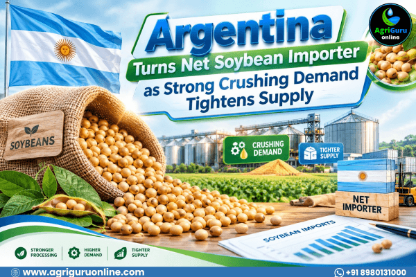 Argentina Turns Net Soybean Importer as Strong Crushing Demand Tightens Supply