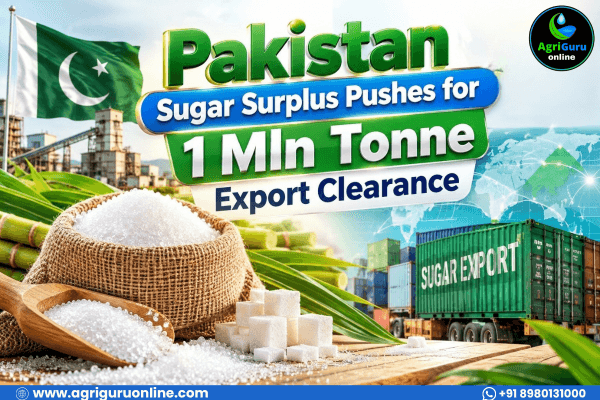 Pakistan Sugar Surplus Pushes for 1 Mln Tonne Export Clearance