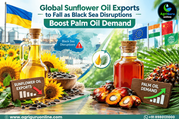 Global Sunflower Oil Exports to Fall as Black Sea Disruptions Boost Palm Oil Demand