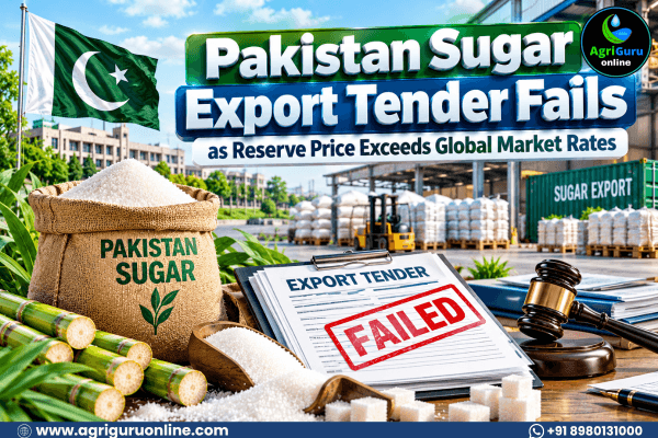 Pakistan Sugar Export Tender Fails as Reserve Price Exceeds Global Market Rates