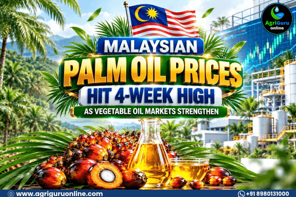 Malaysian Palm Oil Prices Hit 4-Week High as Vegetable Oil Markets Strengthen