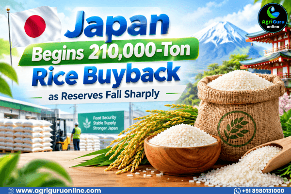 Japan Begins 210,000-Ton Rice Buyback as Reserves Fall Sharply