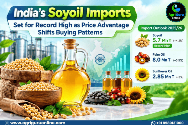 India’s Soyoil Imports Set for Record High as Price Advantage Shifts Buying Patterns