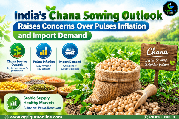India’s Chana Sowing Outlook Raises Concerns Over Pulses Inflation and Import Demand