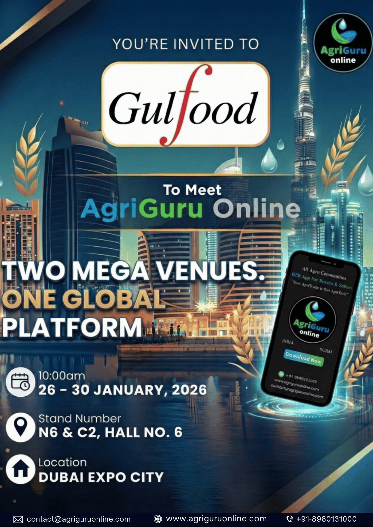 You're Invited To Meet AgriGuru Online At Gulfood 2026