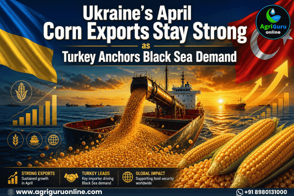Ukraine’s April Corn Exports Stay Strong as Turkey Anchors Black Sea Demand