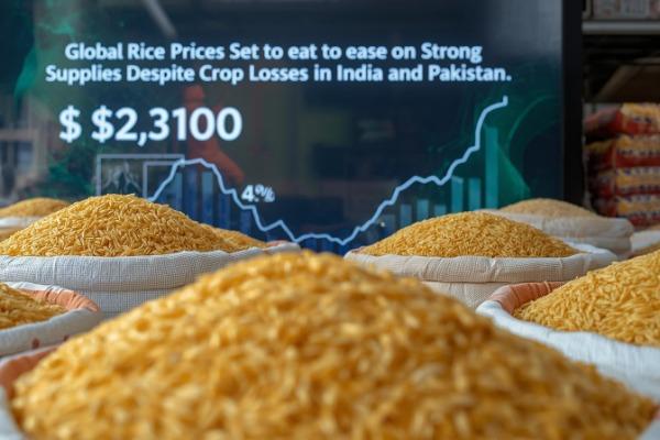 Global Rice Prices Set to Ease on Strong Supplies Despite Crop Losses in India and Pakistan