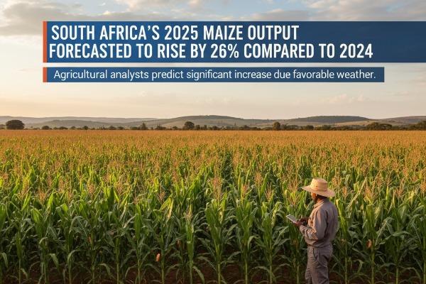 South Africa’s 2025 Maize Output Forecasted to Rise by 26% Compared to 2024
