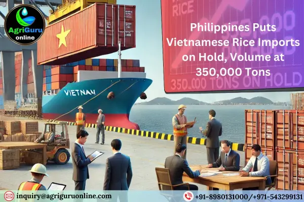 AgriGuru News - Philippines Puts Vietnamese Rice Imports on Hold, Volume at 350,000 Tons