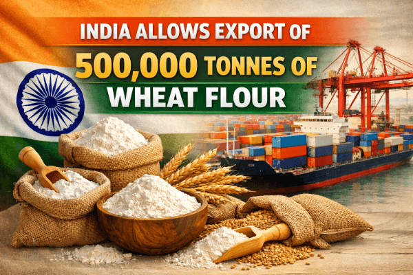 India Allows Export of 500,000 Tonnes of Wheat Flour.