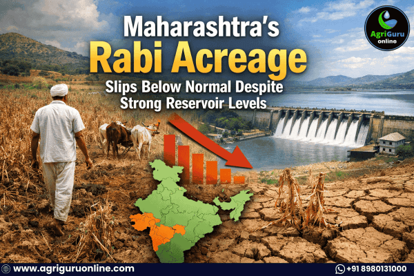 Maharashtra’s Rabi Acreage Slips Below Normal Despite Strong Reservoir Levels