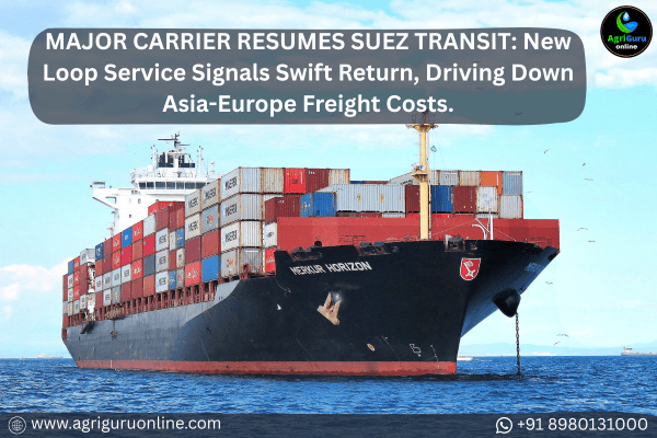 MAJOR CARRIER RESUMES SUEZ TRANSIT: New Loop Service Signals Swift Return, Driving Down Asia-Europ