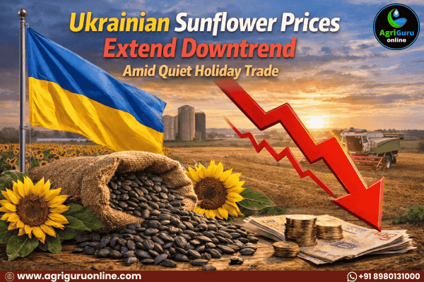 Ukrainian Sunflower Prices Extend Downtrend Amid Quiet Holiday Trade