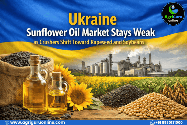 Ukraine Sunflower Oil Market Stays Weak as Crushers Shift Toward Rapeseed and Soybeans