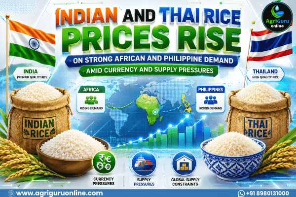 Indian and Thai Rice Prices Rise on Strong African and Philippine Demand Amid Currency and Supply