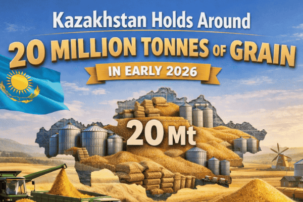 Kazakhstan Holds Around 20 Million Tonnes of Grain in Early 2026