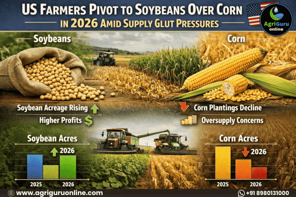 US Farmers Pivot to Soybeans Over Corn in 2026 Amid Supply Glut Pressures