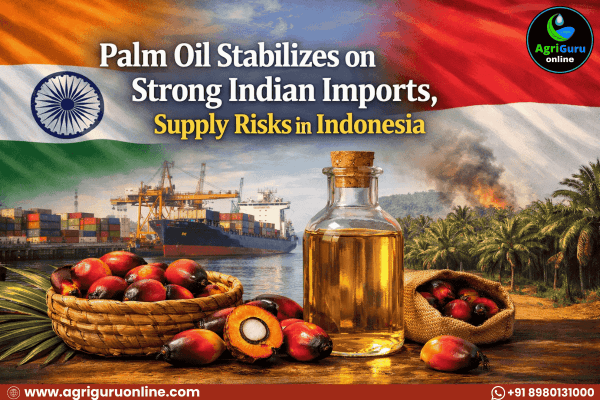 Palm Oil Stabilizes on Strong Indian Imports, Supply Risks in Indonesia