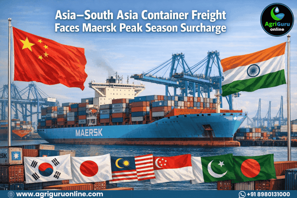 Asia–South Asia Container Freight Faces Maersk Peak Season Surcharge.