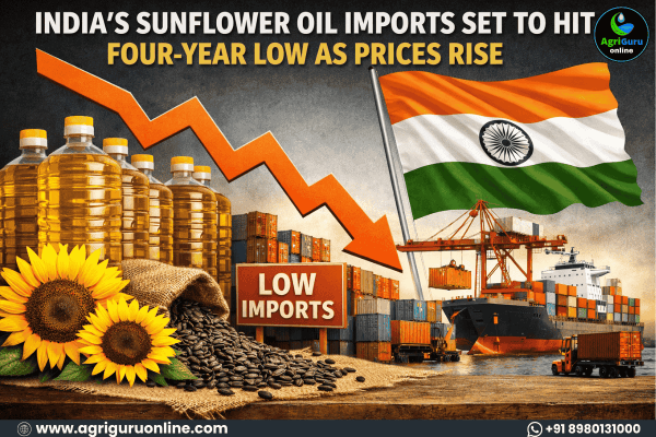 India’s Sunflower Oil Imports Set to Hit Four-Year Low as Prices Rise
