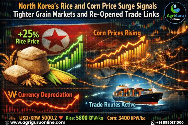 North Korea’s Rice and Corn Price Surge Signals Tighter Grain Markets and Re Opened Trade Links