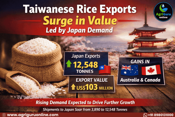 Taiwanese Rice Exports Surge In value Led By Japan Demand