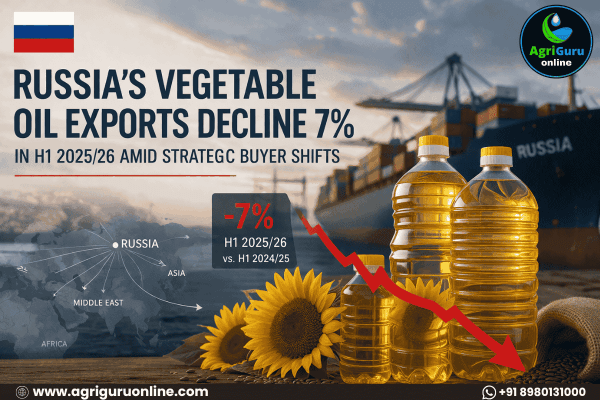Russia's Vegetable Oil Exports Decline 7% in H1 2025/26 Amid Strategic Buyer Shifts
